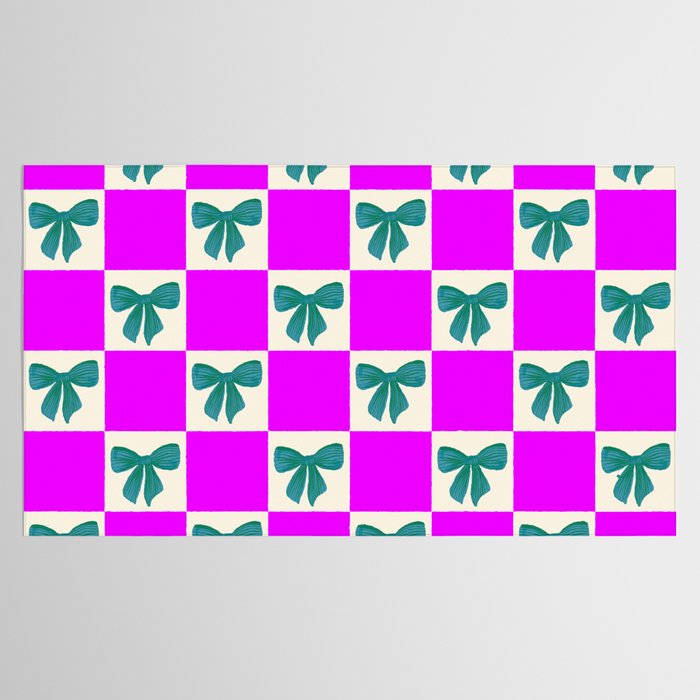 Elegant Vibrant Checkerboard Pattern - Perfect for Winter and Holiday Themes Tablecloth Gallery Image 2