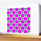 Elegant Vibrant Checkerboard Pattern - Perfect for Winter and Holiday Themes Wall Mural Gallery Image 2