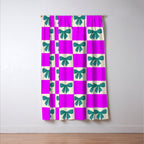 Elegant Vibrant Checkerboard Pattern - Perfect for Winter and Holiday Themes Window Curtain Gallery Image 3
