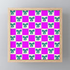 Elegant Vibrant Checkerboard Pattern - Perfect for Winter and Holiday Themes Mini Art Print Gallery Image 1