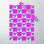 Elegant Vibrant Checkerboard Pattern - Perfect for Winter and Holiday Themes Wrapping Paper Gallery Image 1