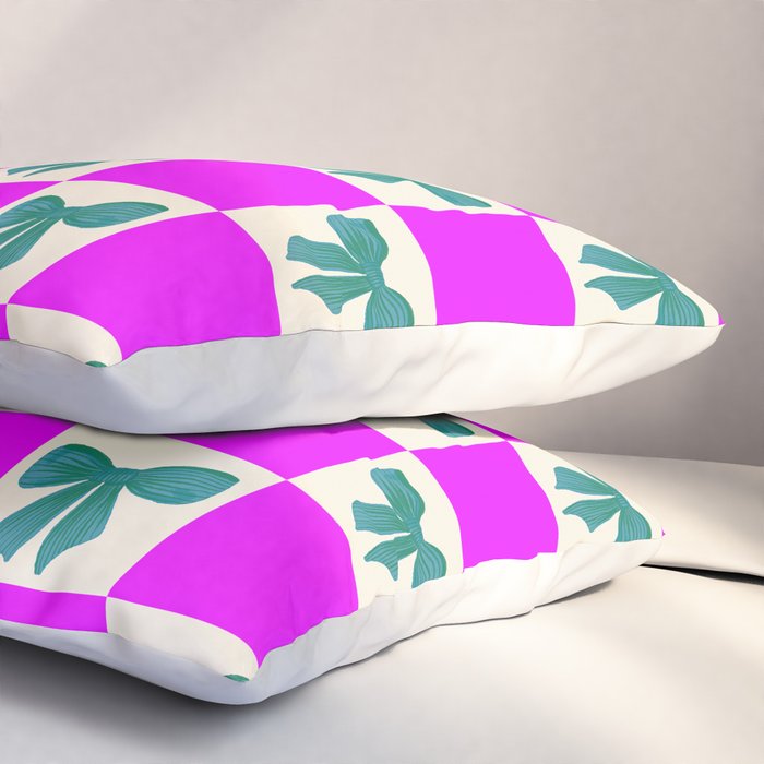 Elegant Vibrant Checkerboard Pattern - Perfect for Winter and Holiday Themes Pillow Sham Gallery Image 3