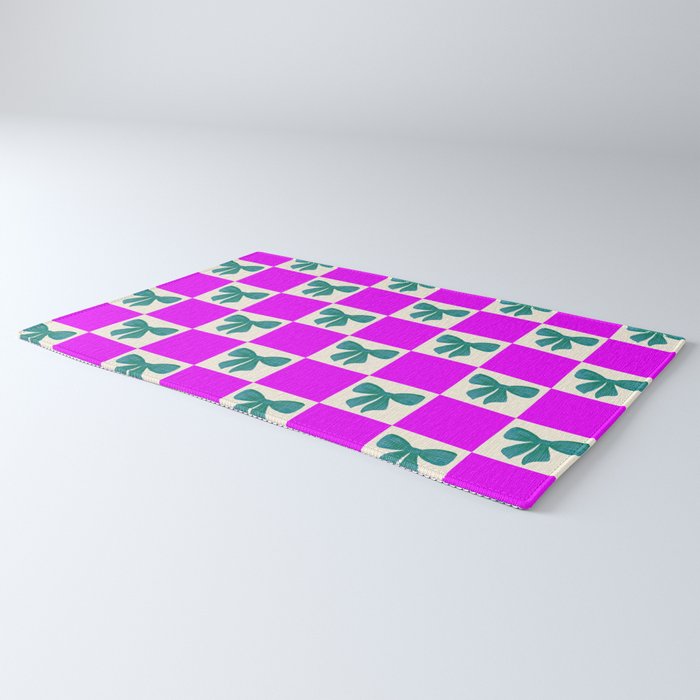 Elegant Vibrant Checkerboard Pattern - Perfect for Winter and Holiday Themes Rug Gallery Image 3