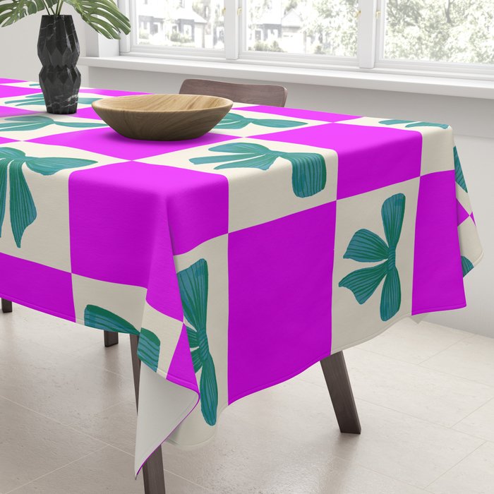 Elegant Vibrant Checkerboard Pattern - Perfect for Winter and Holiday Themes Tablecloth Gallery Image 3