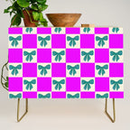Elegant Vibrant Checkerboard Pattern - Perfect for Winter and Holiday Themes Credenza Gallery Image 1