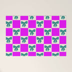 Elegant Vibrant Checkerboard Pattern - Perfect for Winter and Holiday Themes Welcome Mat Gallery Image 1