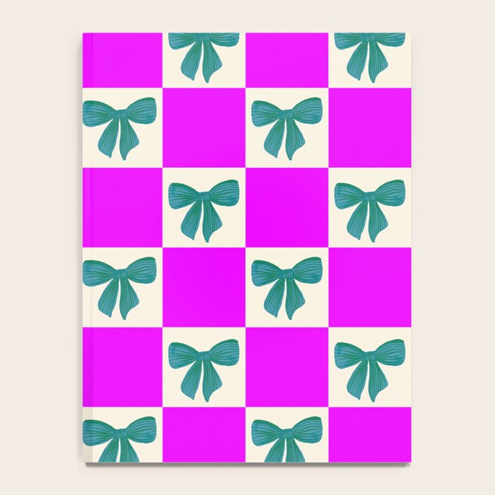 Elegant Vibrant Checkerboard Pattern - Perfect for Winter and Holiday Themes Notebook Gallery Image 4