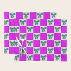 Elegant Vibrant Checkerboard Pattern - Perfect for Winter and Holiday Themes Placemat Gallery Image 1