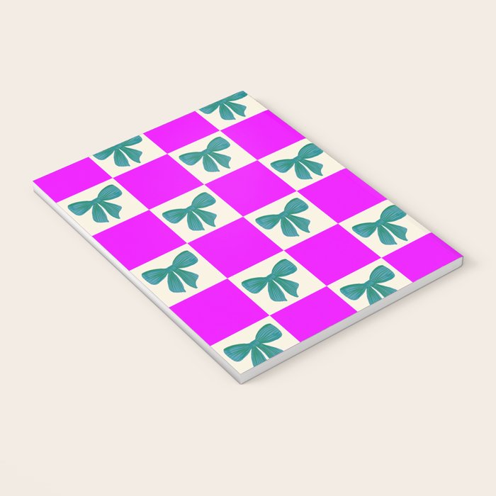 Elegant Vibrant Checkerboard Pattern - Perfect for Winter and Holiday Themes Notebook Gallery Image 3