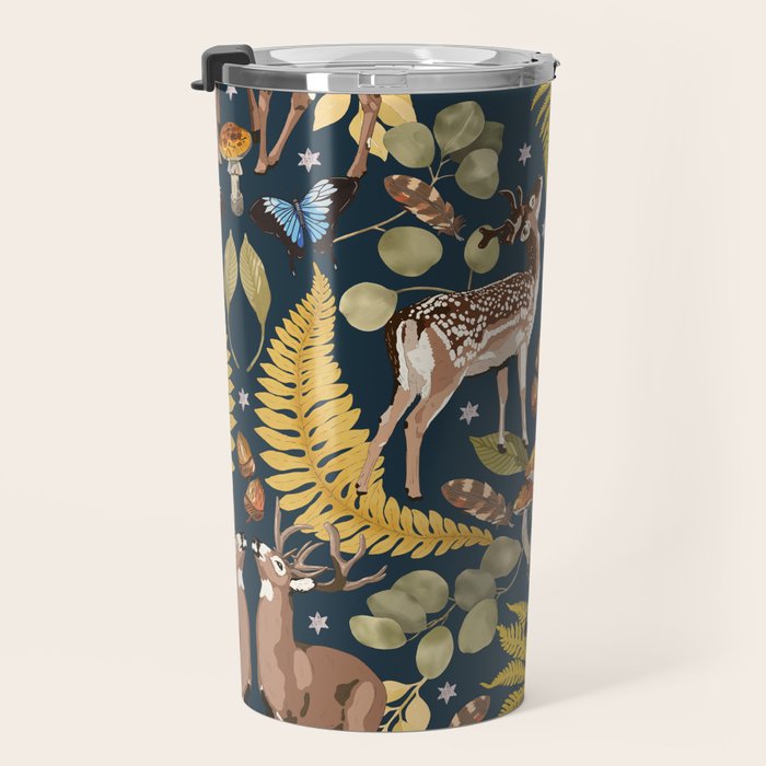 Deer Reflection at Night A Travel Mug Gallery Image 3