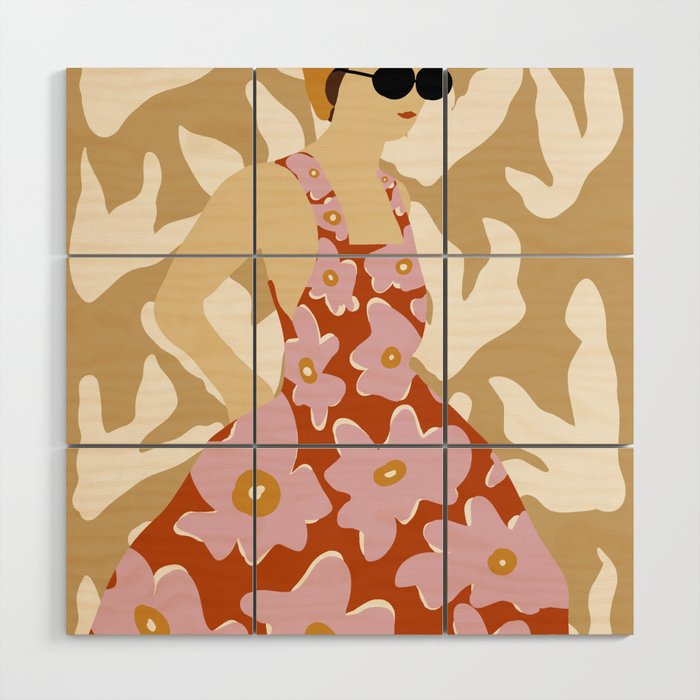 Floral fashion women style  Wood Wall Art Gallery Image 1