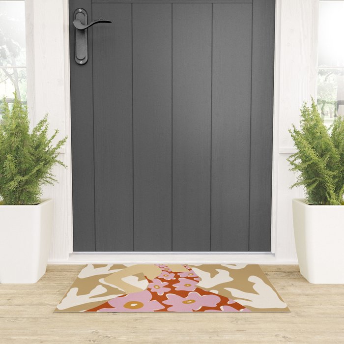 Floral fashion women style  Welcome Mat Gallery Image 3