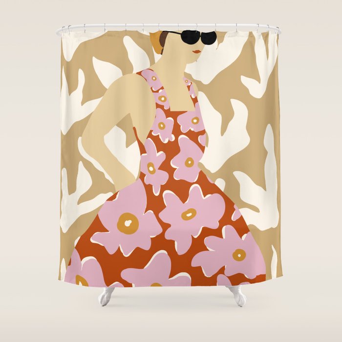 Floral fashion women style  Shower Curtain Gallery Image 1