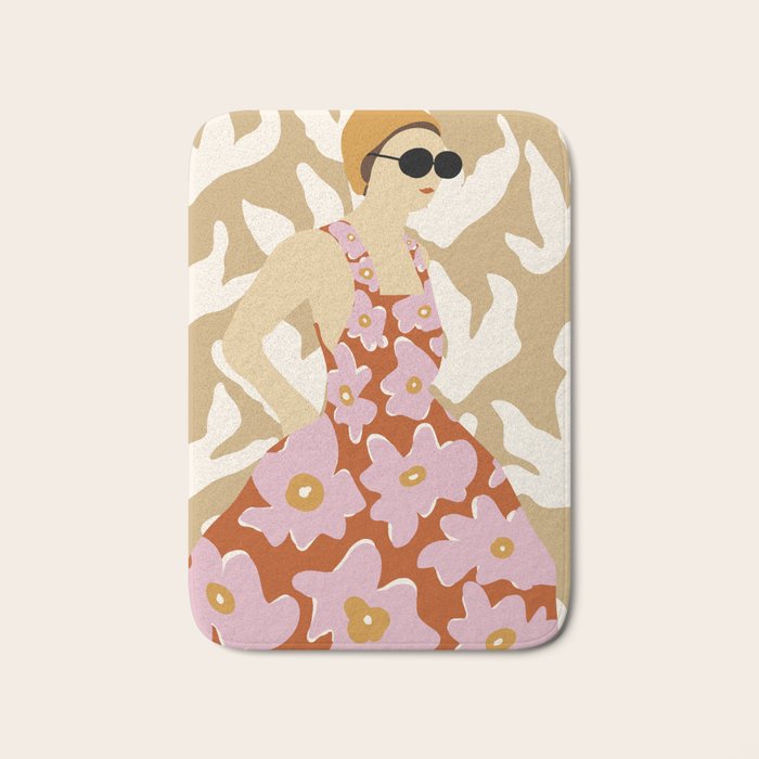 Floral fashion women style  Bath Mat Gallery Image 1