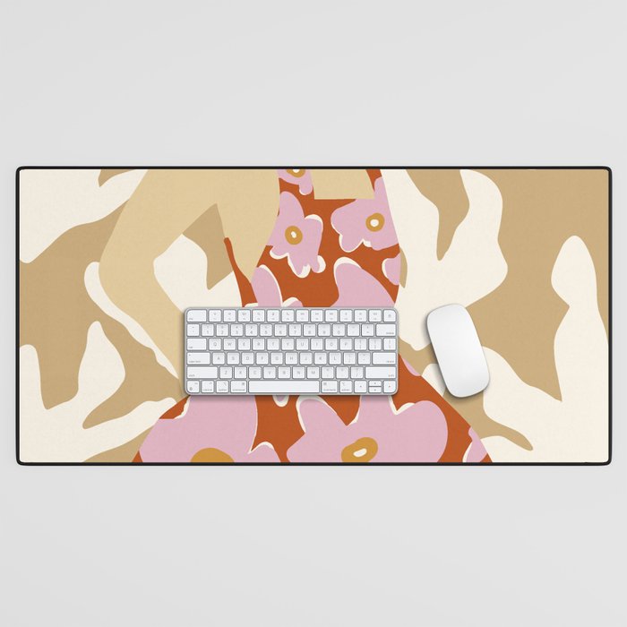 Floral fashion women style  Desk Mat Gallery Image 1