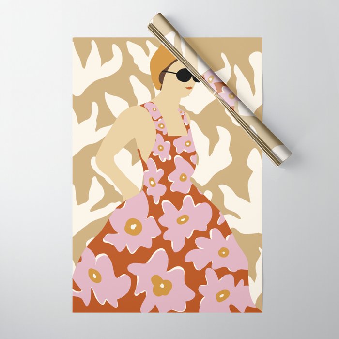 Floral fashion women style  Wrapping Paper Gallery Image 1