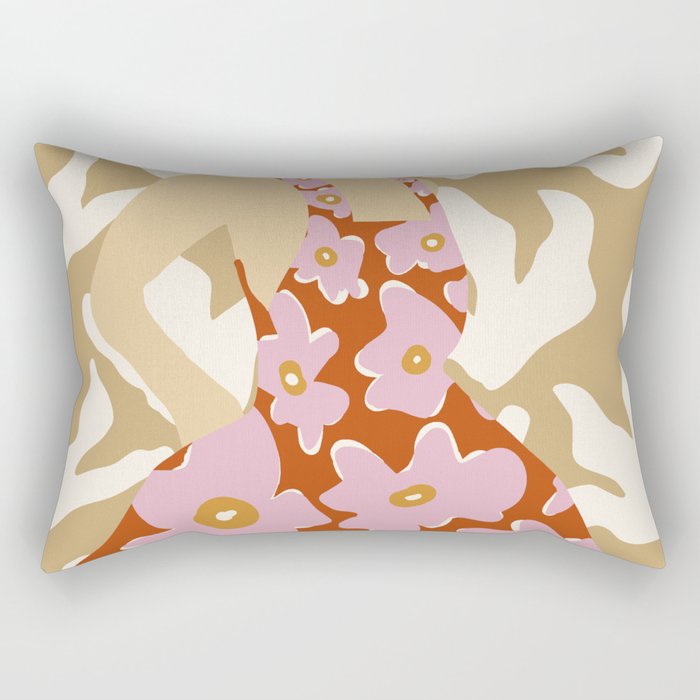 Floral fashion women style  Rectangular Pillow Gallery Image 1