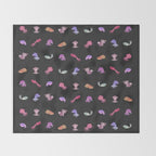 Squids - black Throw Blanket Gallery Image 2