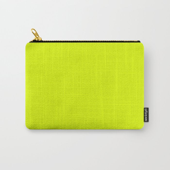 Bright Chartreuse Yellow Solid Color Carry All Pouch Gallery Image 1