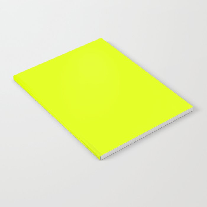 Bright Chartreuse Yellow Solid Color Notebook Gallery Image 1