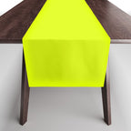Bright Chartreuse Yellow Solid Color Table Runner Gallery Image 1