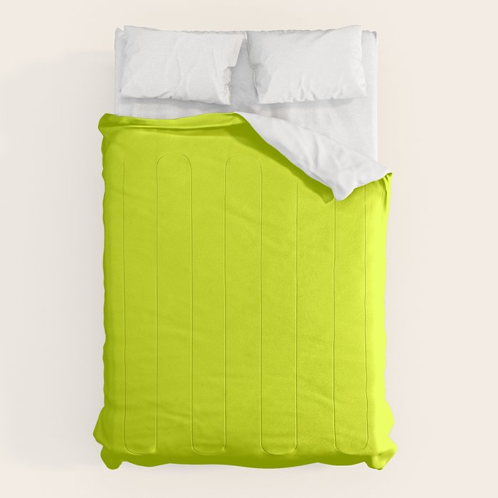 Bright Chartreuse Yellow Solid Color Comforter Gallery Image 1