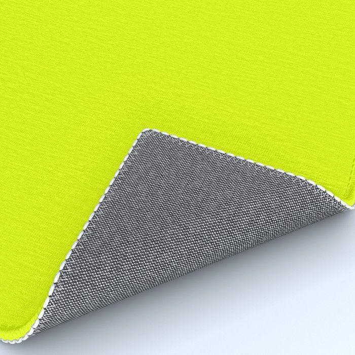 Bright Chartreuse Yellow Solid Color Rug Gallery Image 4