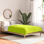 Bright Chartreuse Yellow Solid Color Comforter Gallery Image 2