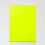 Bright Chartreuse Yellow Solid Color Stationery Card Gallery Image 2