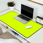Bright Chartreuse Yellow Solid Color Desk Mat Gallery Image 2