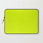 Bright Chartreuse Yellow Solid Color Laptop Sleeve Gallery Image 1