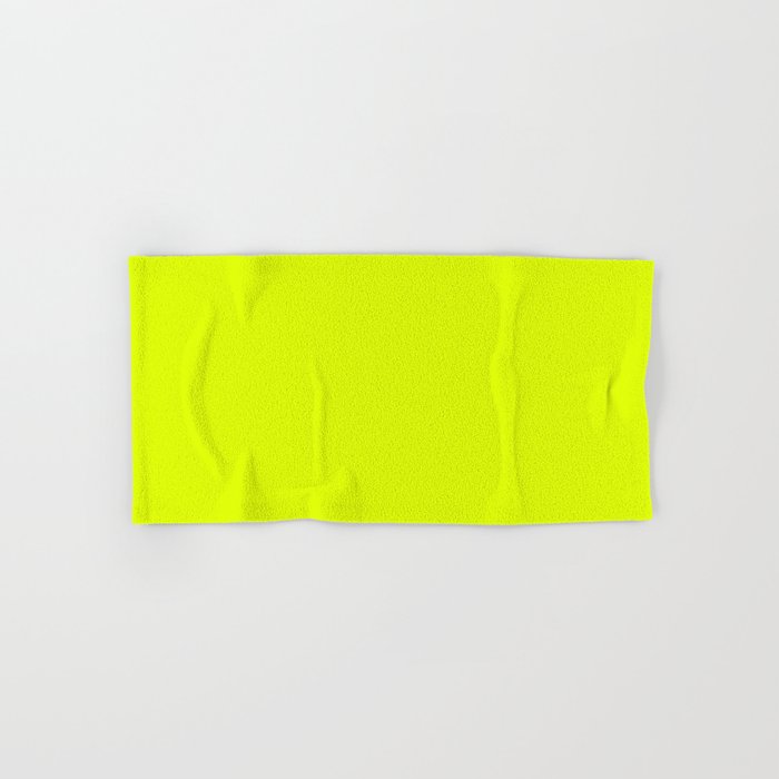 Bright Chartreuse Yellow Solid Color Bath Towel Gallery Image 1