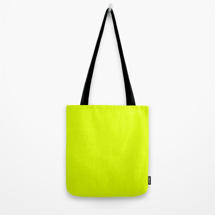 Bright Chartreuse Yellow Solid Color Tote Bag Gallery Image 2