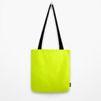Bright Chartreuse Yellow Solid Color Tote Bag Gallery Image 2