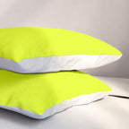 Bright Chartreuse Yellow Solid Color Pillow Sham Gallery Image 3
