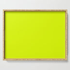 Bright Chartreuse Yellow Solid Color Serving Tray Gallery Image 1
