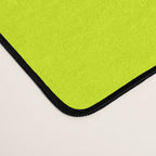 Bright Chartreuse Yellow Solid Color Desk Mat Gallery Image 4