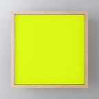Bright Chartreuse Yellow Solid Color Mini Art Print Gallery Image 1