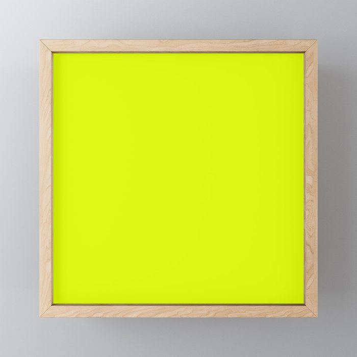 Bright Chartreuse Yellow Solid Color Mini Art Print Gallery Image 1