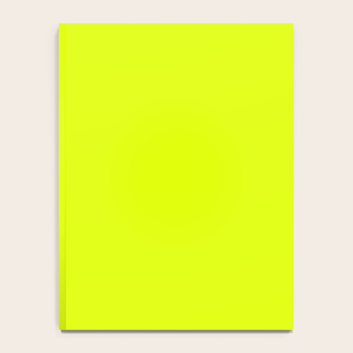 Bright Chartreuse Yellow Solid Color Notebook Gallery Image 4