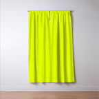 Bright Chartreuse Yellow Solid Color Window Curtain Gallery Image 3