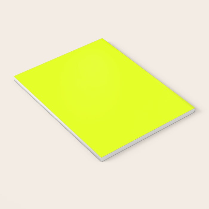 Bright Chartreuse Yellow Solid Color Notebook Gallery Image 3