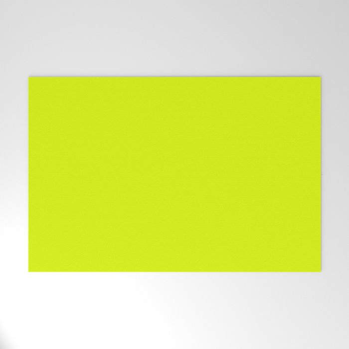 Bright Chartreuse Yellow Solid Color Welcome Mat Gallery Image 1