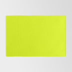 Bright Chartreuse Yellow Solid Color Rug Gallery Image 2