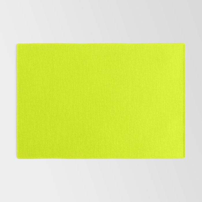 Bright Chartreuse Yellow Solid Color Rug Gallery Image 2