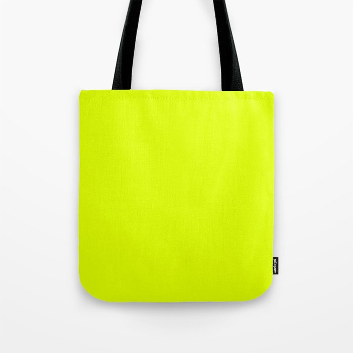 Bright Chartreuse Yellow Solid Color Tote Bag Gallery Image 1
