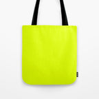 Bright Chartreuse Yellow Solid Color Tote Bag Gallery Image 1