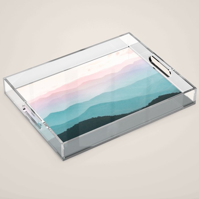 Smoky Mountain National Park Sunset Layers III - Nature Photography Acrylic Tray Gallery Image 1