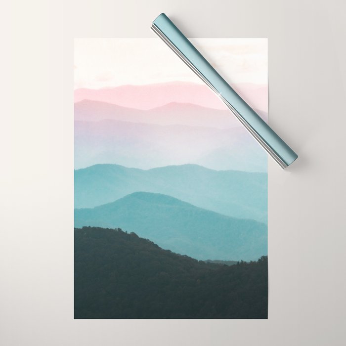 Smoky Mountain National Park Sunset Layers III - Nature Photography Wrapping Paper Gallery Image 1