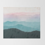 Smoky Mountain National Park Sunset Layers III - Nature Photography Throw Blanket Gallery Image 2